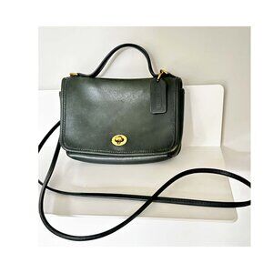 Vintage Coach (detachable) Crossbody 'Casino Bag' in Bottle Green
